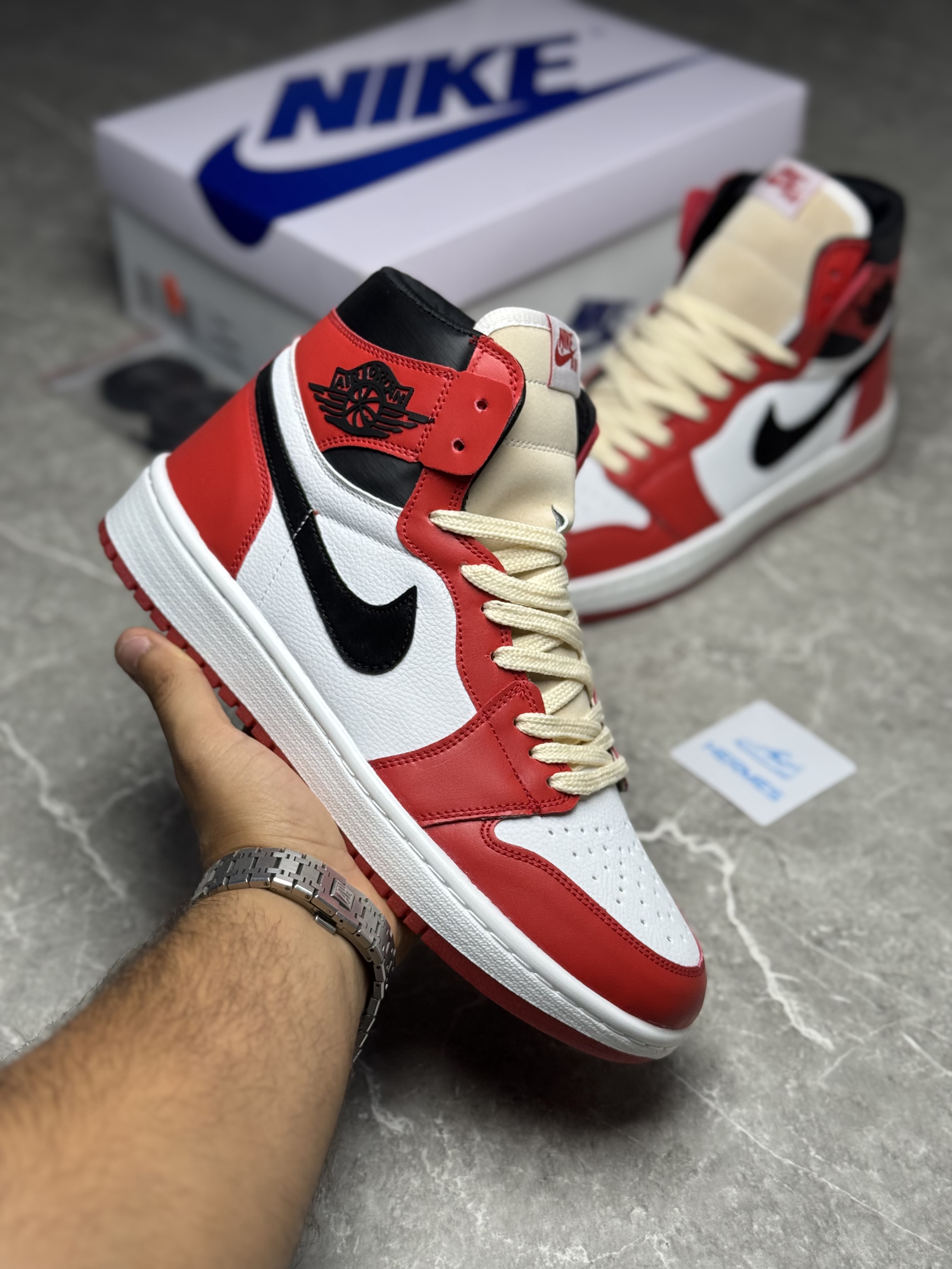 کفش مردانه نایک Air Jordan 1 High Chicago رنگ قرمز