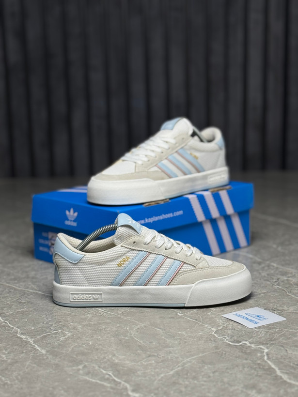کفش زنانه ونس Adidas Nora رنگ سفید آبی صورتی