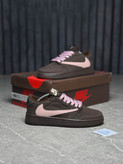 کفش زنانه نایک جردن Travis Scott mocha pinkرنگ قهوه ای صورتی